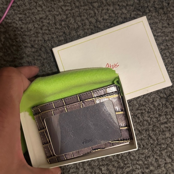 Purple AbasCrocodile Pattern Wallet card holder New